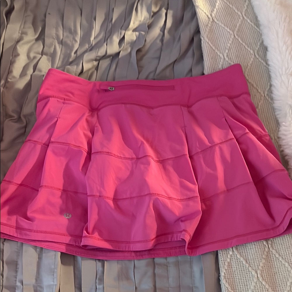 LULULEMON sonic pink pace rival skirt size 8